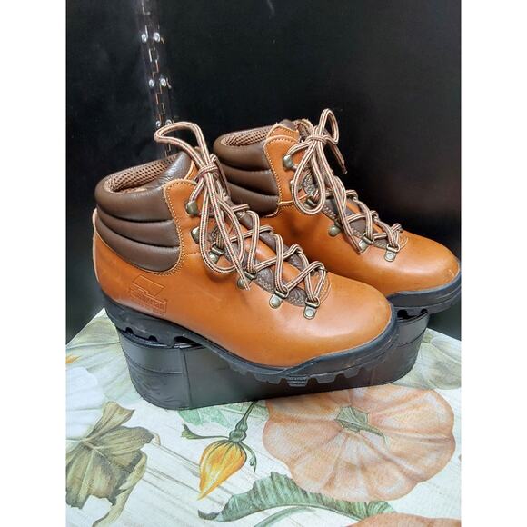 Zamberlan Ladies Hiking Brown Boots Size US 8 1/2  39 Vibram soles Style A306 - Picture 3 of 7